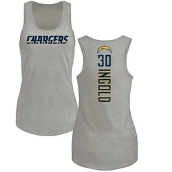 Alec Ingold Los Angeles Chargers Women's by Backer Tri-Blend Tank Top - Ash