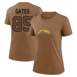 Antonio Gates Los Angeles Chargers Women's Legend Brown 2023 Salute To Service Performance T-Shirt