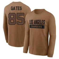 Antonio Gates Los Angeles Chargers Youth Brown 2023 Salute To Service Long Sleeve T-Shirt