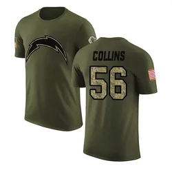 Chris Collins Los Angeles Chargers Men's Legend Olive Salute to Service T-Shirt