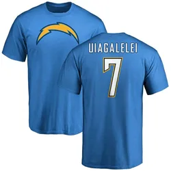 DJ Uiagalelei Los Angeles Chargers Youth Blue by Name & Number T-Shirt -