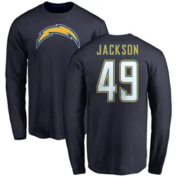 Eddie Jackson Los Angeles Chargers Men's Navy by Name & Number T-Shirt - -