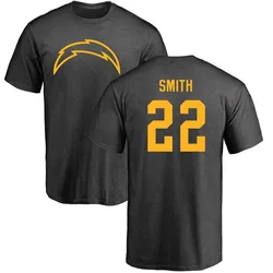 Genesis Smith Los Angeles Chargers Men's by One Color T-Shirt - Ash