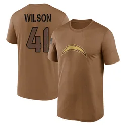 Jerry Wilson Los Angeles Chargers Men's Legend Brown 2023 Salute To Service Performance T-Shirt