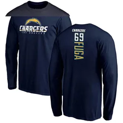 Josh Fuga Los Angeles Chargers Men's Navy Backer Long Sleeve T-Shirt -
