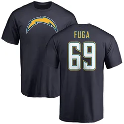 Josh Fuga Los Angeles Chargers Men's Navy by Name & Number T-Shirt -