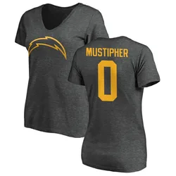 Sam Mustipher Los Angeles Chargers Women's by One Color T-Shirt - Ash