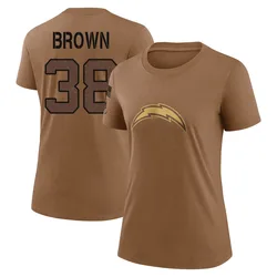 Sincere Brown Los Angeles Chargers Women's Legend Brown 2023 Salute To Service Performance T-Shirt
