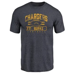 Travis Burke Los Angeles Chargers Youth Navy by Flanker Tri-Blend T-Shirt -